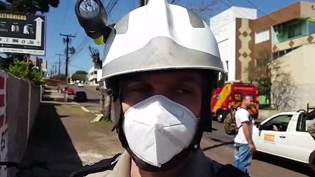 Vítima estava inconsciente quando os bombeiros chegaram ao local de acidente