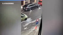 Bomba d'acqua ad Abbadia San Salvatore, strade come fiumi