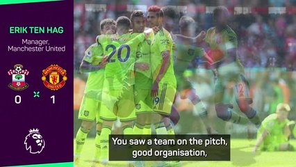Ten Hag praises United after narrow win at Southampton