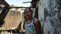 Vítima que teve a casa destruída em incêndio pede ajuda e diz estar chateada após internautas denegrirem sua imagem