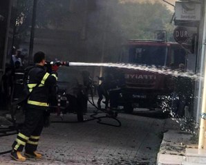 Vakıf binasında yangın