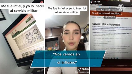 Mujer inscribe a su novio al servicio militar por ser infiel