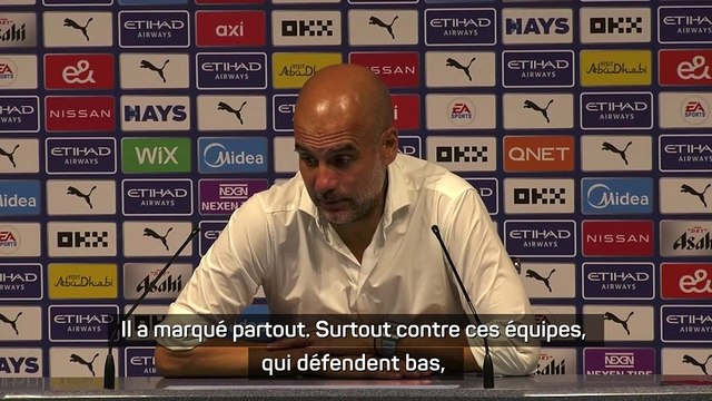 4e j. - Guardiola : J'aimerais pouvoir dire que c'est grâce à mes idées brillantes...