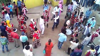This folk dance is performed by cowherds during the Diwali festival in India, it is called Ahir Dance.