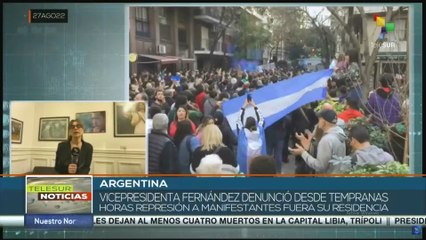 Policía de Buenos Aires reprime movilizaciones en respaldo a Cristina Fernández de Kirchner