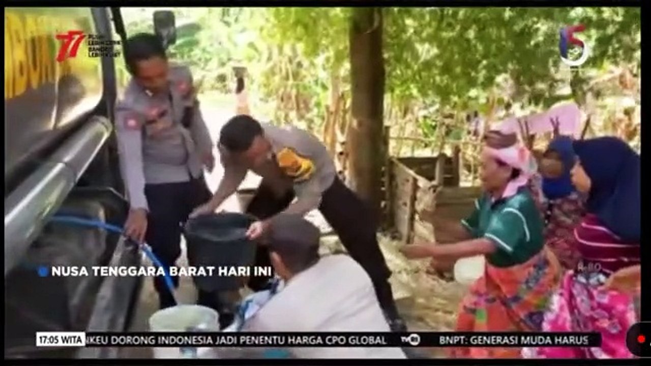 Polres Lobar bantu air bersih