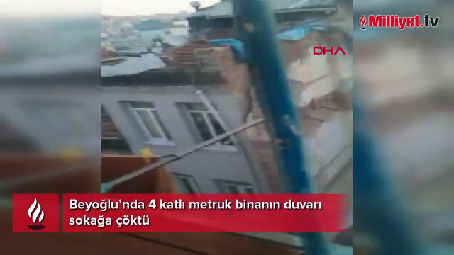 İstanbul'da bina çöktü! İşte ilk görüntüler