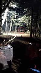 Uludağ'a tatile giden aile ayıyla karşı karşıya geldi