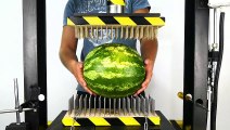 WATERMELON BETWEEN NAIL BEDS (HYDRAULIC PRESS EXPERIMENT)