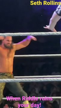 Riddle ruins Seth Rollins Day!! #sethrollins #mattriddle #wwe #wweraw