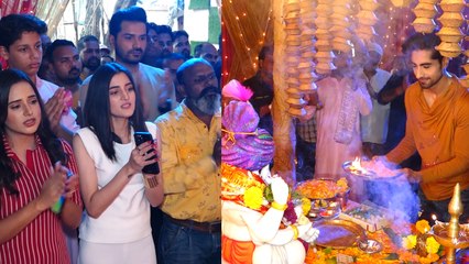 Yeh Rishta के सेट पर Harshad Chopda  AKA Abhimanyu और टीम ने की गणपति पूजा | Filmibeat *TV