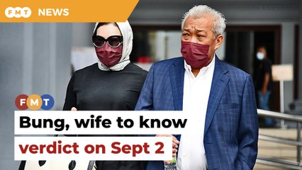 Bung, wife to know on Friday if they’ll be freed of Felcra graft charge
