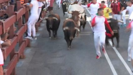 Un herido en el primer encierro de la 'Pamplona chica' tras la covid