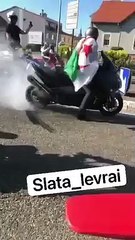 Il burn en quad et percute la voiture des mariés