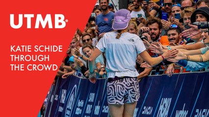 UTMB Mont-Blanc 2022 -  UTMB - Through the crowd with Katie Schide