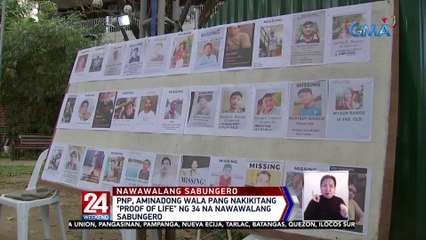 PNP, aminadong wala pang nakikitang "proof of life" ng 34 na nawawalang sabungero | 24 Oras Weekend