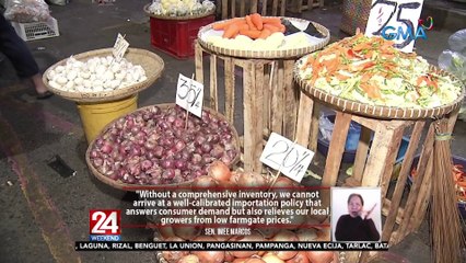 Sen. Imee Marcos, nanawagan sa gobyerno na magkaroon ng komprehensibong imbentaryo ng mga local white onion | 24 Oras Weekend