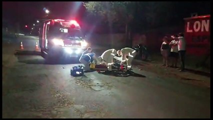Motociclista fica ferido em acidente no Brasmadeira; condutor do carro não parou no local