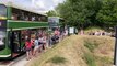 Long queues picture at Lakeside park and ride for Victorious festival 2022