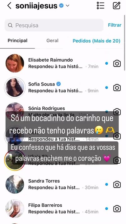 Seguidores mostram-se solidários com Sónia Jesus, após desabafo nas redes sociais: “Enchem-me o coração…”.