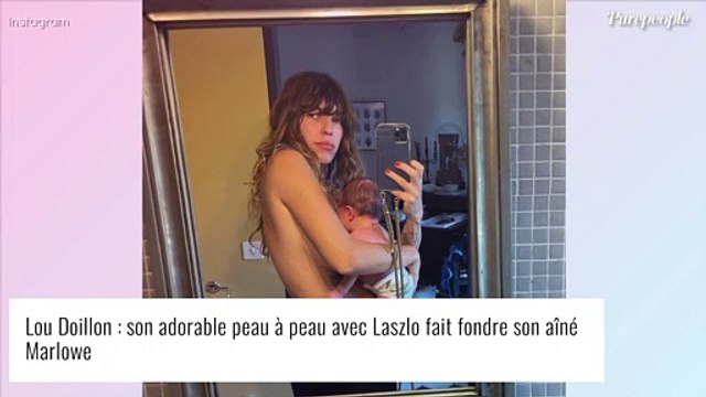 Lou Doillon, adorable peau à peau avec son bébé Laszlo : Marlowe fan de son petit frère