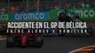 El monumental enfado de Alonso con Hamilton al chocar en la salida del GP de Bélgica