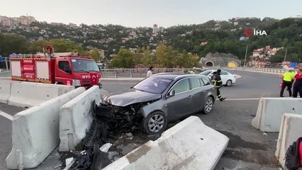 Kastamonu haber! Kontrolden çıkan araç bariyerlere vurarak durabildi: 3 yaralı