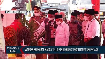 Wapres Berharap Harga Telur Melambung Tinggi Hanya Sementara