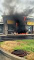 Lightning Leaves a McDonald's in Flames