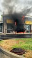 Lightning Leaves a McDonald's in Flames