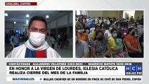En honor a la Virgen de Lourdes, Iglesia Católica realiza cierre del mes de la familia en Choloma