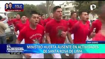 Ministro Huerta ausente en actividades por Santa Rosa de Lima