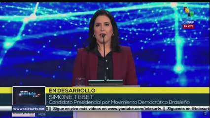 Simone Tebet propone combatir la discriminación y trabajar para erradicar el hambre