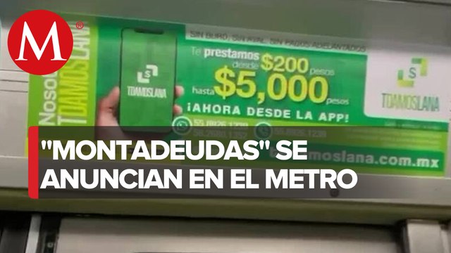 Montadeudas se anuncian en el metro de la CdMx