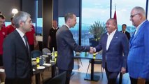 Dışişleri Bakanı Çavuşoğlu, Slovenya'da A Milli Erkek Voleybol Takımı'nı ziyaret etti