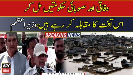 Federal and provincial govts are collectively serving flood-hit affectees: PM Shehbaz