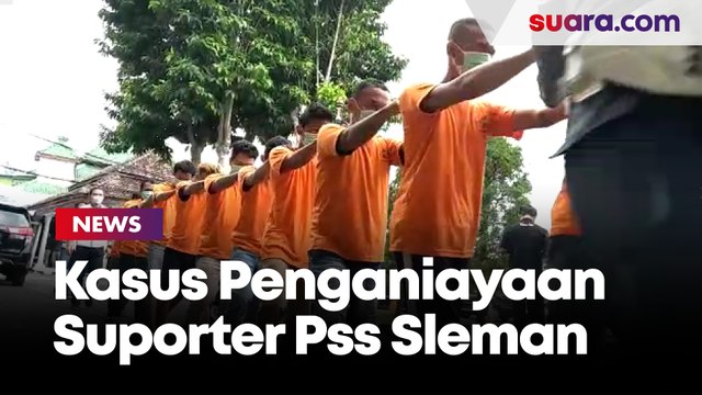 Rilis Pelaku Penganiayaan yang Tewaskan Suporter Pss Sleman di Mapolres Sleman