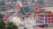 Terrifying footage shows the moment a hotel in Pakistan was swept away in heavy flooding