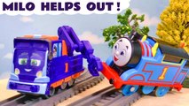 Mighty Express MILO helps Thomas and Friends Toy Trains from All Engines Go Cartoon for Kids Children