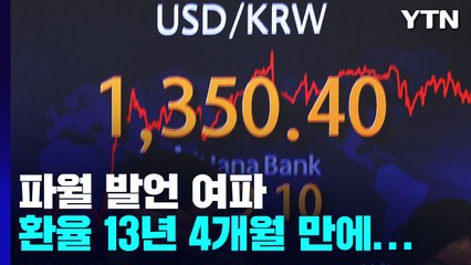 파월 발언 여파...환율, 13년 4개월 만에 1,350원 돌파 / YTN
