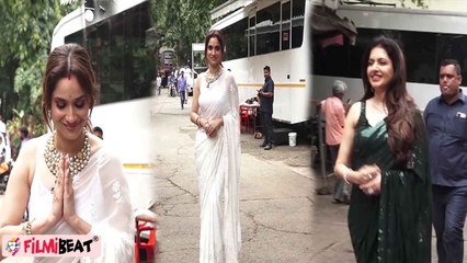 Ankita Lokhande ने DID Super Moms सेट पर सफेद साड़ी में Bhagyashree को भी छोड़ा पीछे !|FilmiBeat*TV