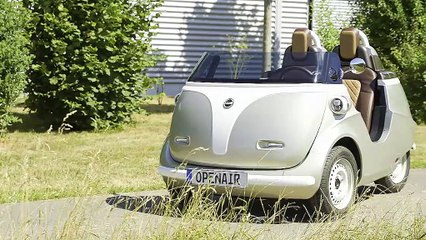 Evetta Openair : une voiturette biplace électrique dont la capote peut être retirée