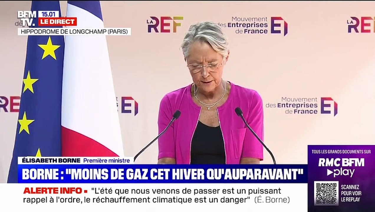 Face aux risques de coupures et de rationnement, Elisabeth Borne invite chaque entreprise à établir son propre "plan de sobriété" pour permettre des économies d'énergie