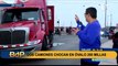 Callao: choque entre camiones de carga pesada genera congestión vehicular