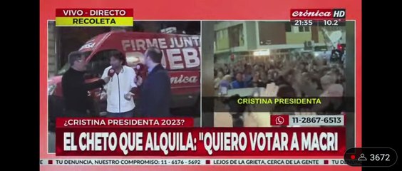 El cheto que alquila en Recoleta criticó la marcha por Cristina Kirchner y luego cantó las canciones