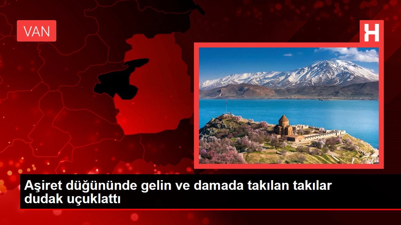 Aşiret düğününde gelin ve damada takılan takılar dudak uçuklattı