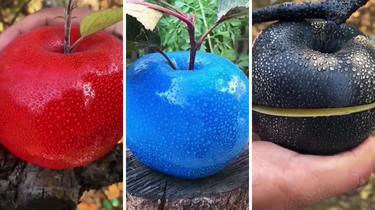 5 Different color apple | White apple | red apple | black apple | pink apple video | Different Fruits | Viral Fruits | Chinese  sweet Fruits
