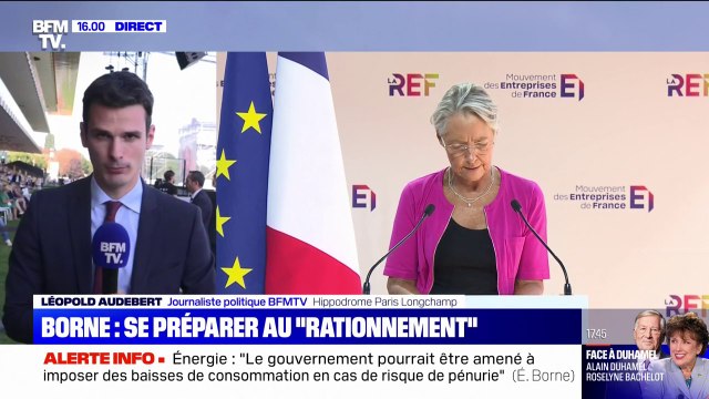 Énergie: face au Medef, Élisabeth Borne évoque un possible rationnement