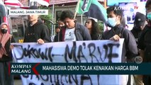 Demo Tolak Kenaikan Harga BBM di Malang, Mahasiswa dan Polisi Terlibat Aksi Saling Dorong