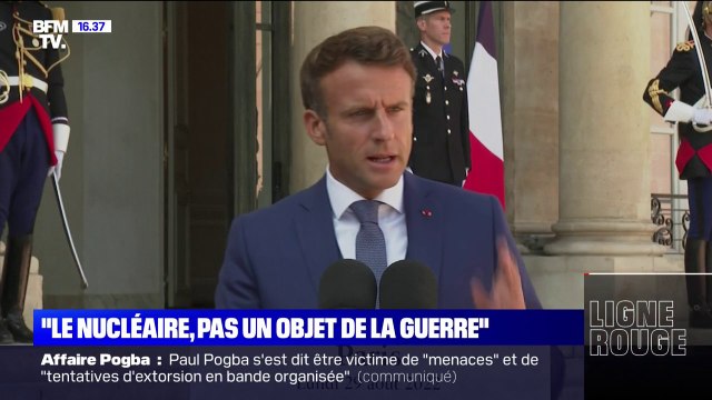 Emmanuel Macron sur l'Ukraine: Le nucléaire ne doit pas être un objet de la guerre
